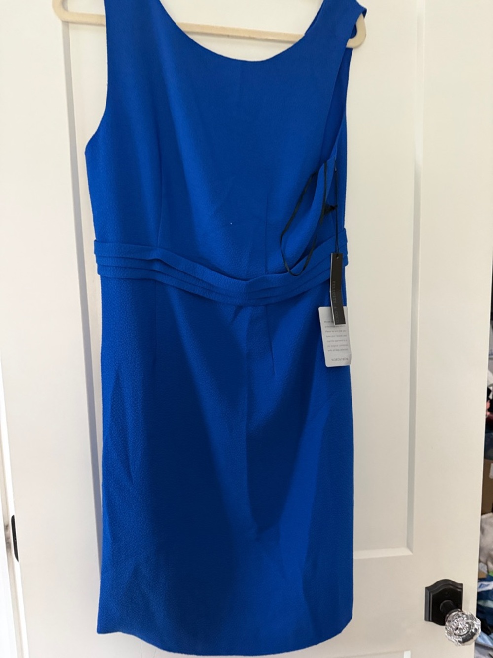 Felicity & Coco Cobalt Blue Sleeveless Sheath Dress. Sz L NWT